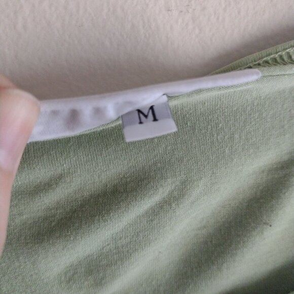 Bryn Walker Lime Green Relaxed Fit Tunic Bamboo Cotton Blend Top - Picture 3 of 10